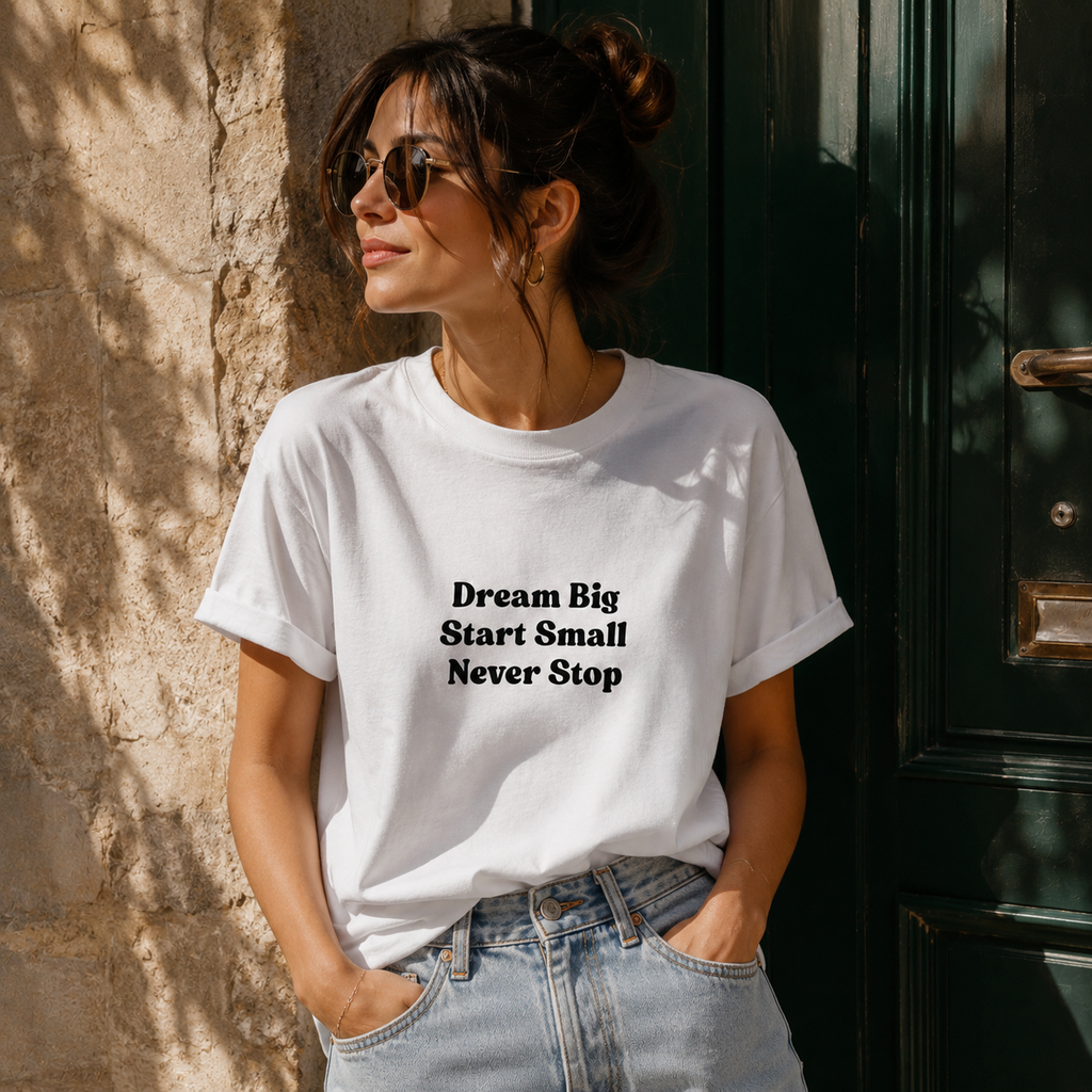 Dream Big Start Small Never Stop